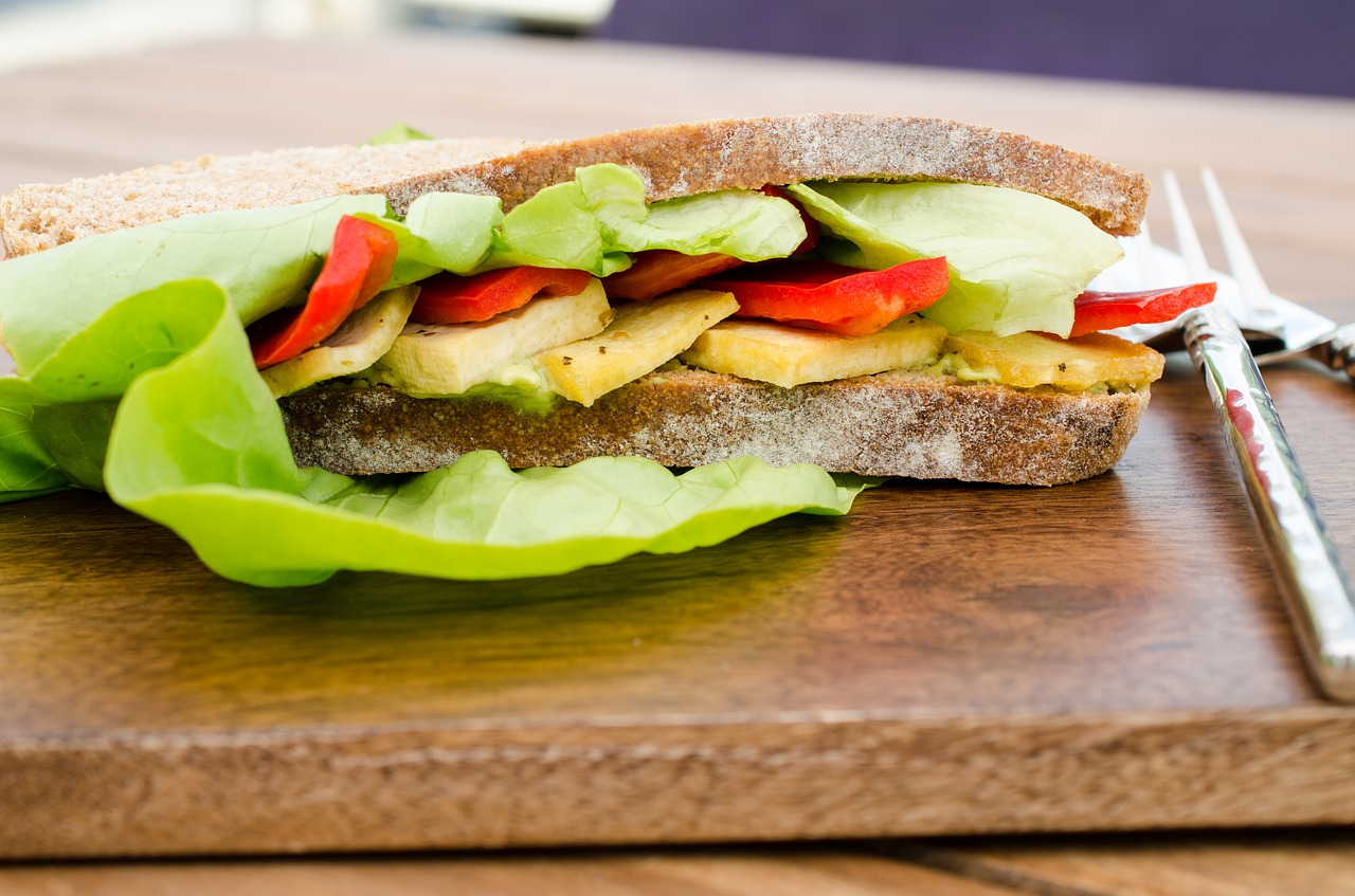 tofu and avocado sandwich