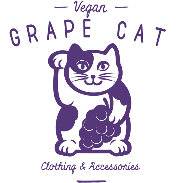 Grape Cat Vegan Clothing and Accessories