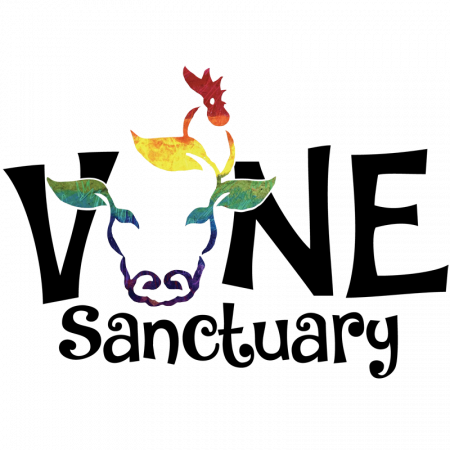 Vine Sanctuary logo with cow face