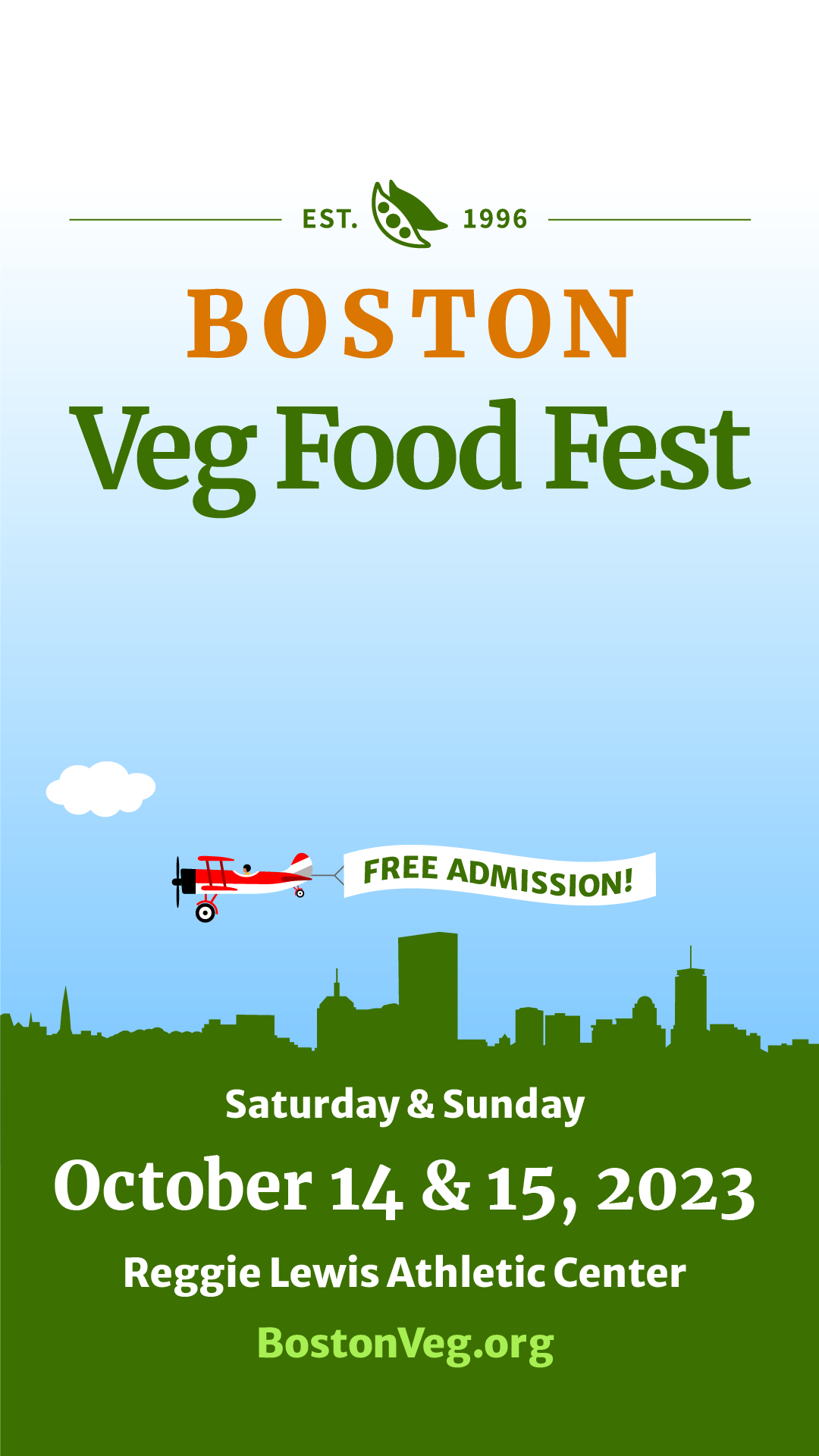 Boston Veg Food Fest, Saturday and Sunday, October 14 and 15, 2023, Reggie Lewis Athletic Center, bostonveg.org, free admission
