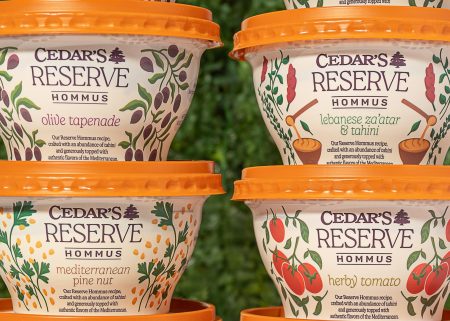 containers of Cedar's Reserve hummus