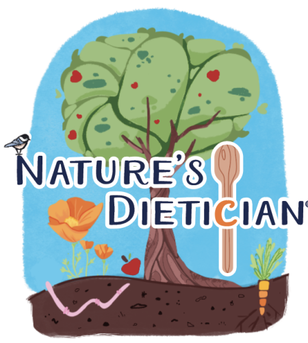 Nature's Dietician logo with a tree and a bird
