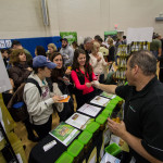 Boston Veg Food Fest 2015 attendees getting food samples