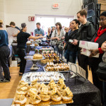 attendees lined up for fancy desserts at Boston Veg Food Fest 2016