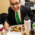 Michael Greger enjoying a meal at Boston Veg Food Fest 2016