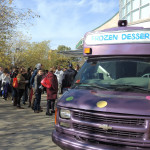 Frozen desserts truck outside Boston Veg Food Fest 2013