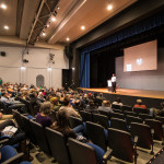 speaker in auditorium