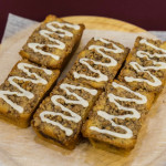 Vegan dessert bars with icing
